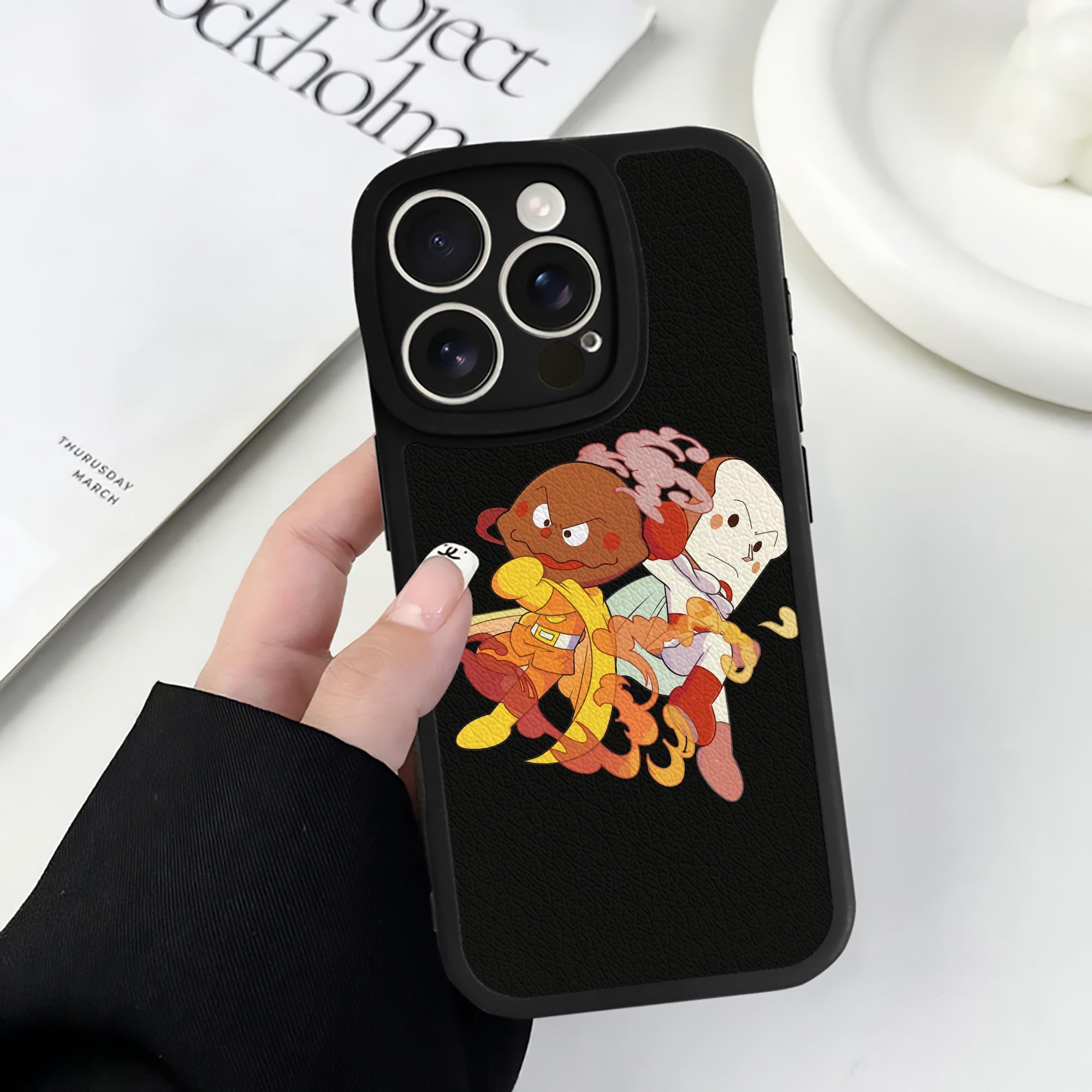 （画像用） アンパンマン Anpanman 【iPhone 16シリーズ対応】シリコンスマホケース（レザー調） 材質：シリコン